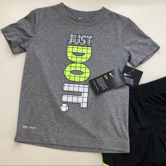 Nike Neon Dri-Fit Shorts Set 2242 - Picture 3 of 6